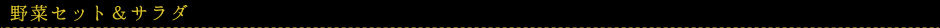野菜セット＆サラダ